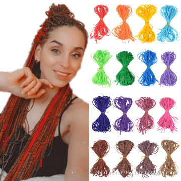 30 Inches 50g Straight Long Zizi Box Crochet Braiding Hair Extensions Orange Green Brown Synthetic Braiding Crochet Hair